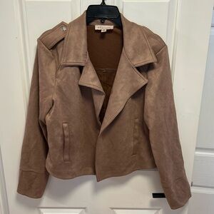 Faux Suede Camel Jacket - Philosophy - L